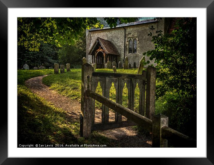The Path To Ibstone Church Framed Mounted Print by Ian Lewis
