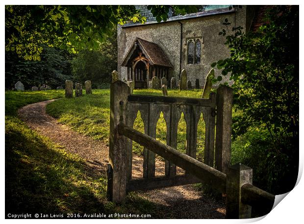 The Path To Ibstone Church Print by Ian Lewis