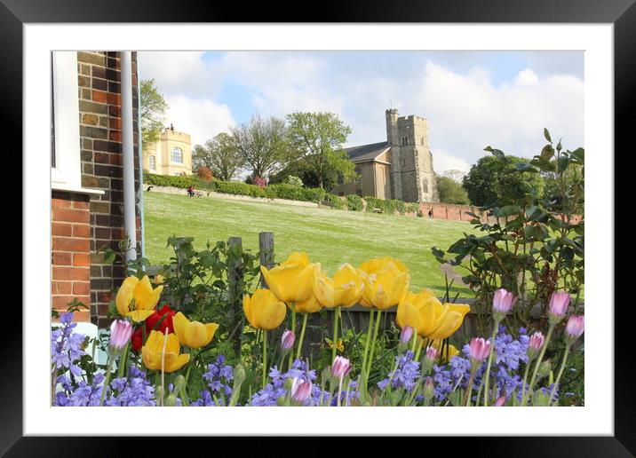 Summer Daffodils in Dickens Rochester Framed Mounted Print by Zahra Majid