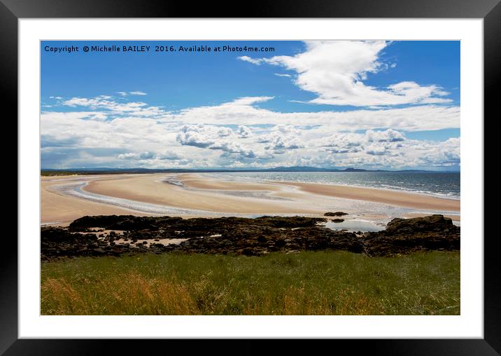 Gullane Point Framed Mounted Print by Michelle BAILEY