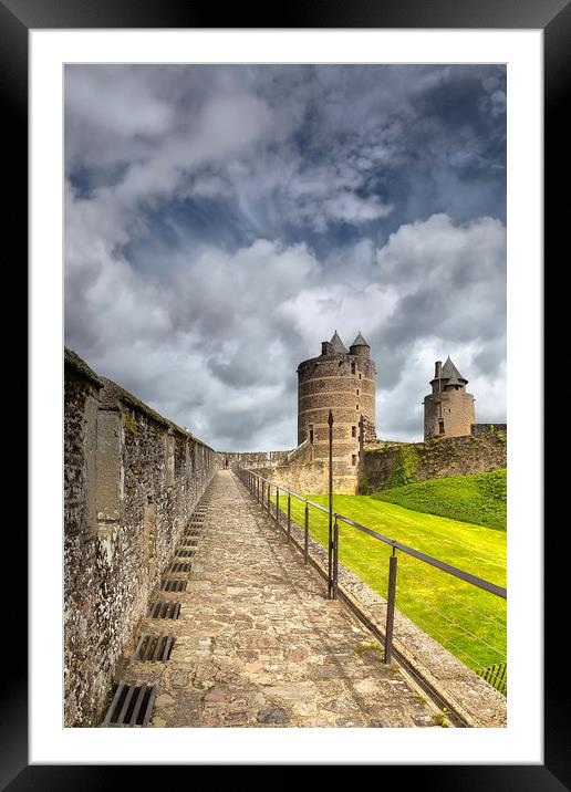 Fougeres Chateau, Tours des gobelins and Melusine Framed Mounted Print by Rob Lester