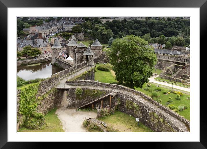 Chateau de Fougeres. Framed Mounted Print by Rob Lester