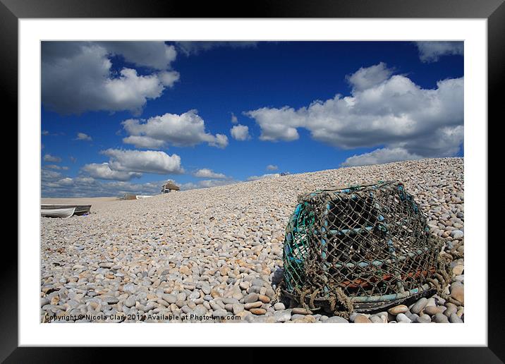 Lobster Pot Framed Mounted Print by Nicola Clark