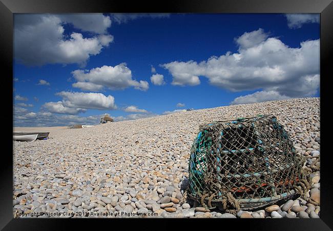 Lobster Pot Framed Print by Nicola Clark