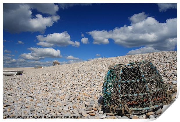 Lobster Pot Print by Nicola Clark