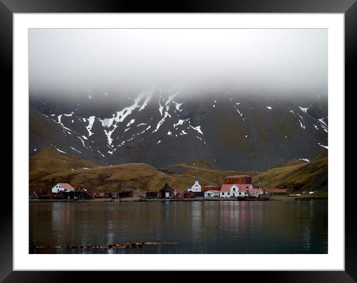 South Georgia Whaling Station Framed Mounted Print by Paul Coleman