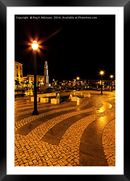 Night In Parca De Republica, Tavira. Framed Mounted Print by Reg K Atkinson