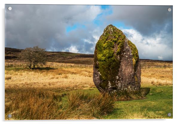 Maen Llia Standing Stone Brecon Beacons Wales  Acrylic by Nick Jenkins