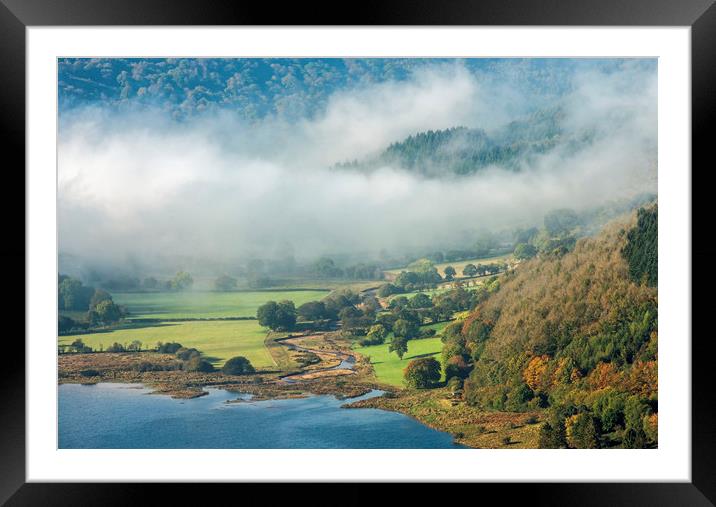 Mist Talybont Valley Brecon Beacons National Park  Framed Mounted Print by Nick Jenkins