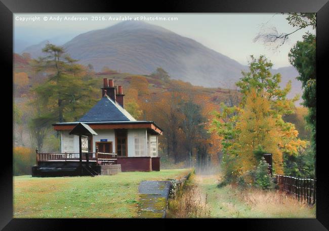 Scottish Highland Railway Station Framed Print by Andy Anderson