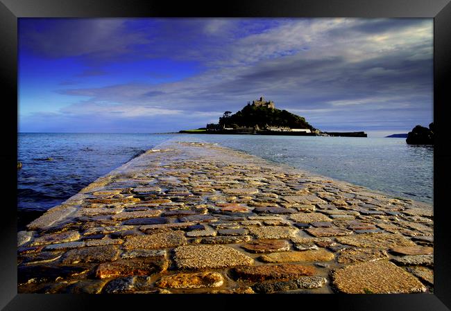 Causeway to the Mount Framed Print by Karl Butler