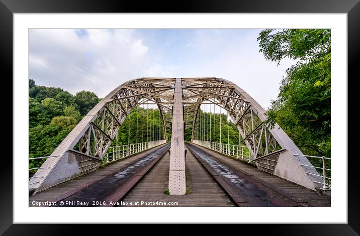 Wylam Bridge Framed Mounted Print by Phil Reay