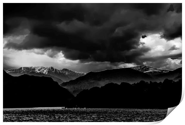 Clouds over Ulswater Lake District Print by David French