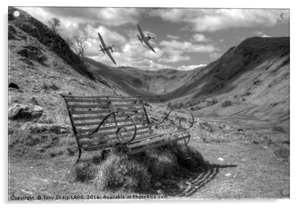 Heading Along the Valley Acrylic by Tony Sharp LRPS CPAGB