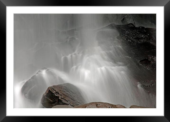 Melincourt Falls in the Vale of Neath south Wales Framed Mounted Print by Nick Jenkins