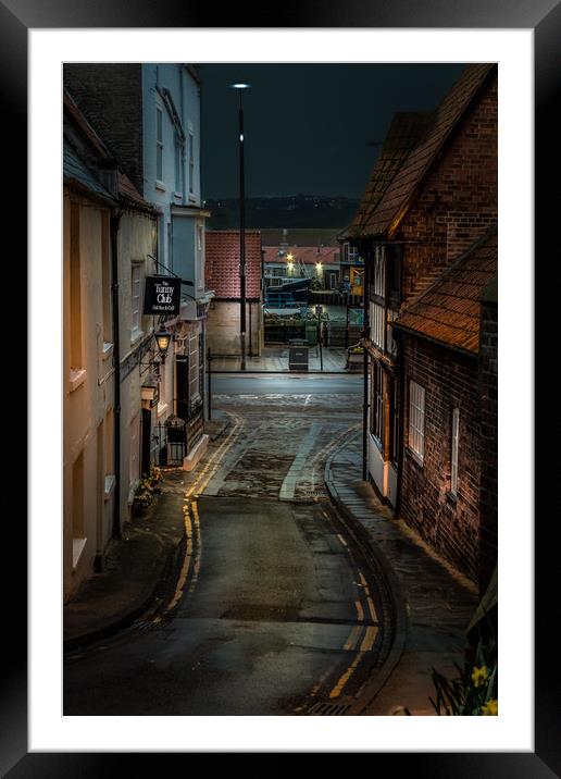 Before daybreak in the old town...East Sandgate. S Framed Mounted Print by Cliff Miller