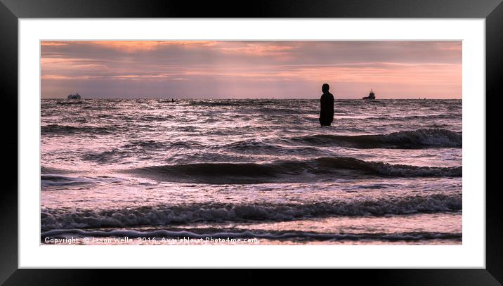 Waves around the Iron Man Framed Mounted Print by Jason Wells
