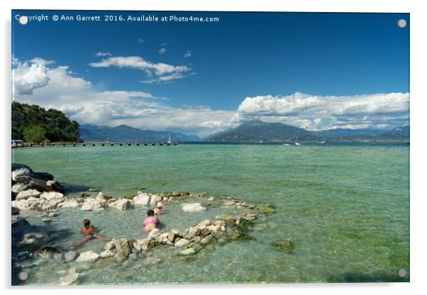 Cooling Down in Lake Garda Acrylic by Ann Garrett