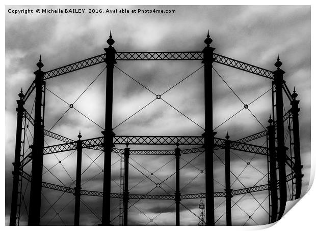 Gas Works Print by Michelle BAILEY