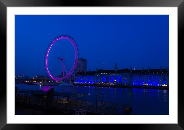 London Nightscape Framed Mounted Print by Anthony Simpson