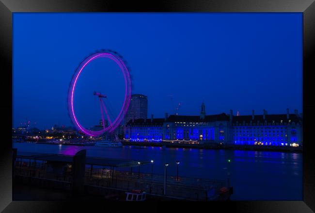 London Nightscape Framed Print by Anthony Simpson