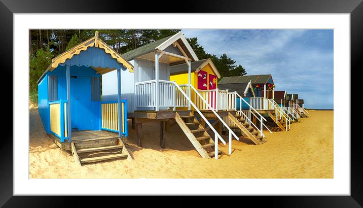 Wells Beach Huts Framed Mounted Print by Alan Simpson