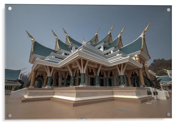 Wat Pa Phu Kon Acrylic by Annette Johnson