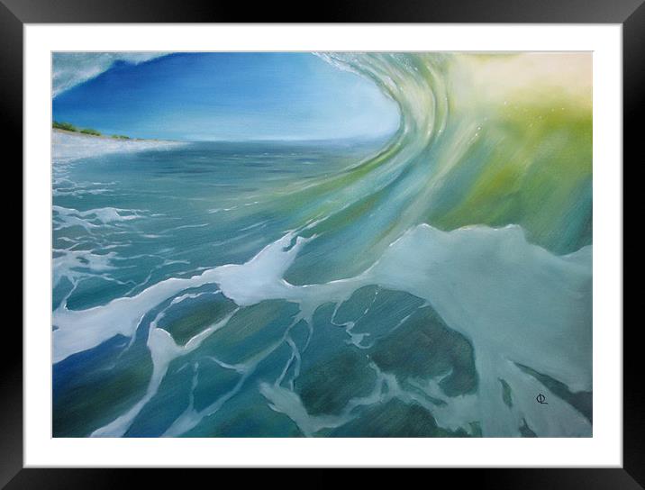 Beach Break Framed Mounted Print by Olivier Longuet