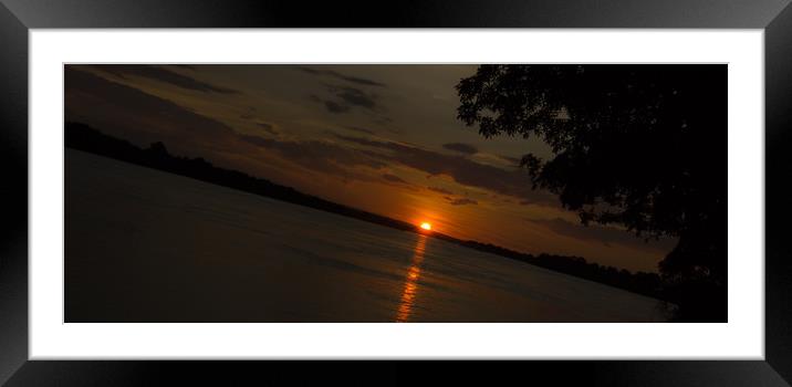 Sunset on the Zambezi Framed Mounted Print by Anthony Simpson