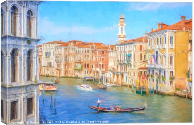 Grand Canal, Venice Canvas Print by Susan Leonard