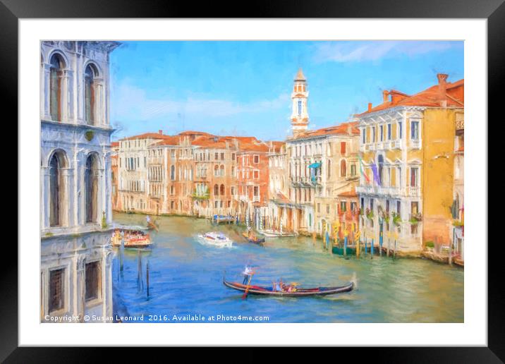 Grand Canal, Venice Framed Mounted Print by Susan Leonard