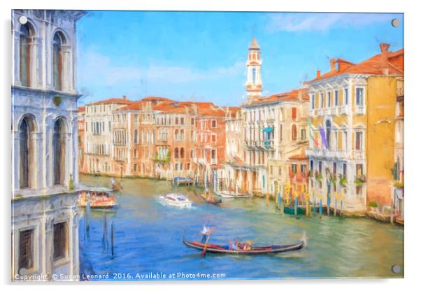 Grand Canal, Venice Acrylic by Susan Leonard