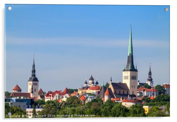 Old Tallinn, Estonia Acrylic by Susan Leonard