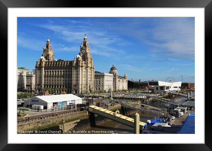 Liverpool Pier Head  Framed Mounted Print by David Chennell