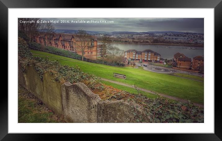 An old graveyard overlooking the lovely Medway riv Framed Mounted Print by Zahra Majid