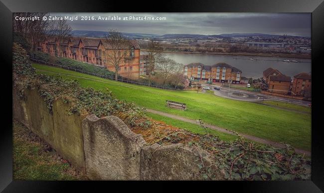 An old graveyard overlooking the lovely Medway riv Framed Print by Zahra Majid