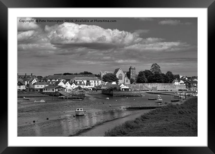 Topsham Waterfront in Devon Framed Mounted Print by Pete Hemington