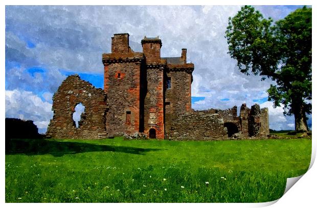 balvaird castle-scotland Print by dale rys (LP)
