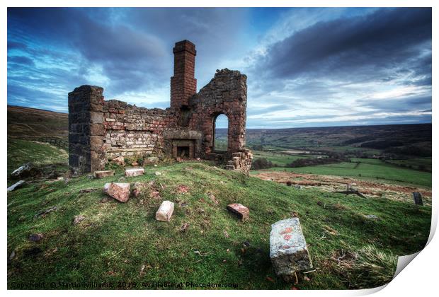 Iron Works - Rosedale Abbey Print by Martin Williams