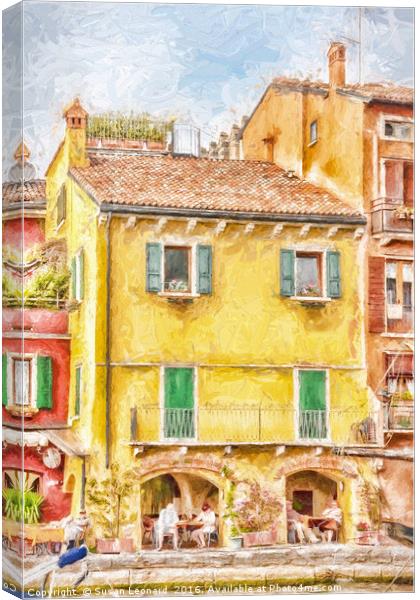 The Yellow House Canvas Print by Susan Leonard