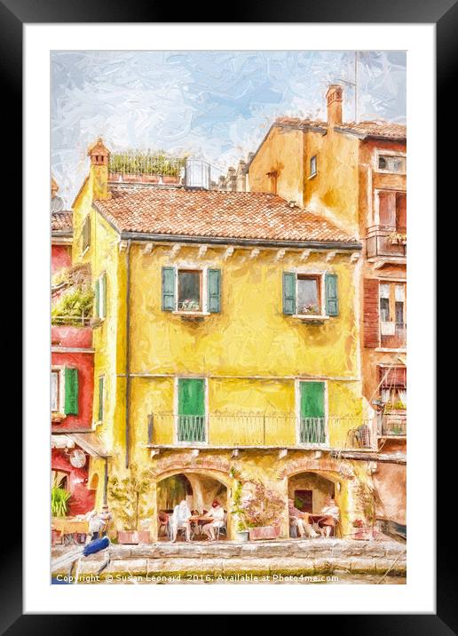 The Yellow House Framed Mounted Print by Susan Leonard
