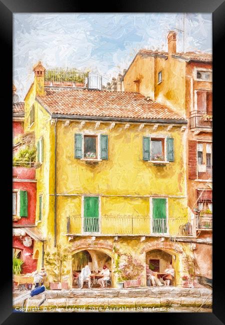 The Yellow House Framed Print by Susan Leonard