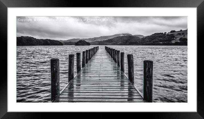 Coniston Jetty Framed Mounted Print by Kevin Clelland