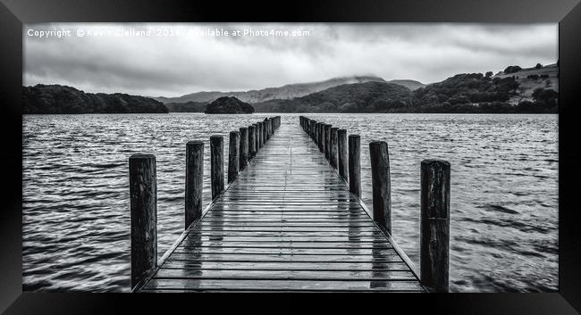 Coniston Jetty Framed Print by Kevin Clelland