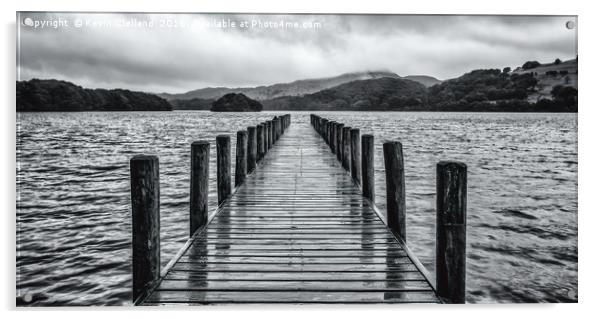 Coniston Jetty Acrylic by Kevin Clelland