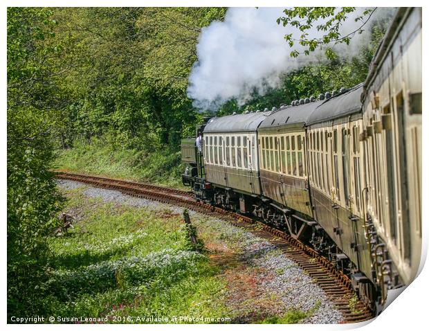 Train - Full steam ahead Print by Susan Leonard