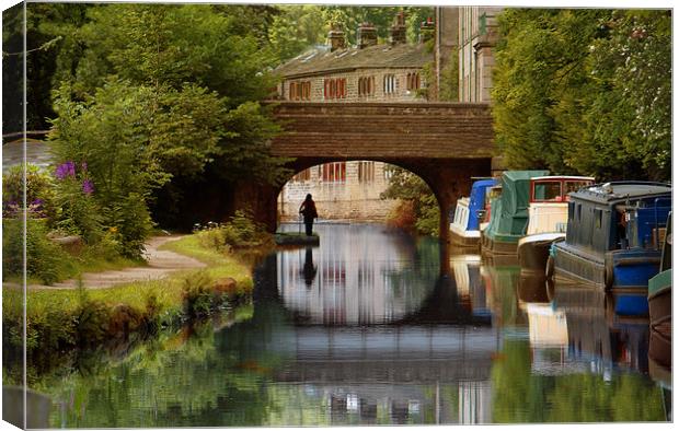 Rochdale Canal  Canvas Print by Irene Burdell