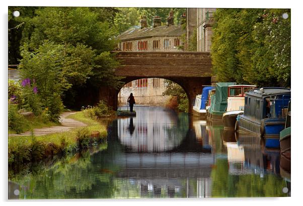 Rochdale Canal  Acrylic by Irene Burdell