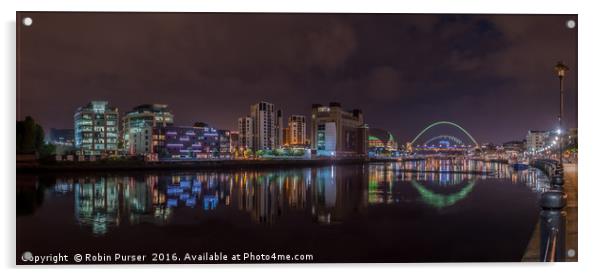 The Quayside, Newcastle Gateshead Acrylic by Robin Purser