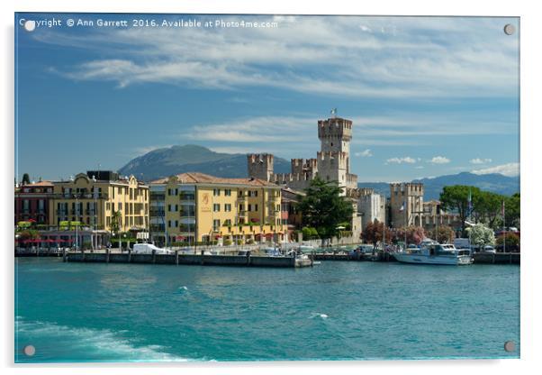 Scaliger Castle, Sirmione, Lake Garda, Italy Acrylic by Ann Garrett